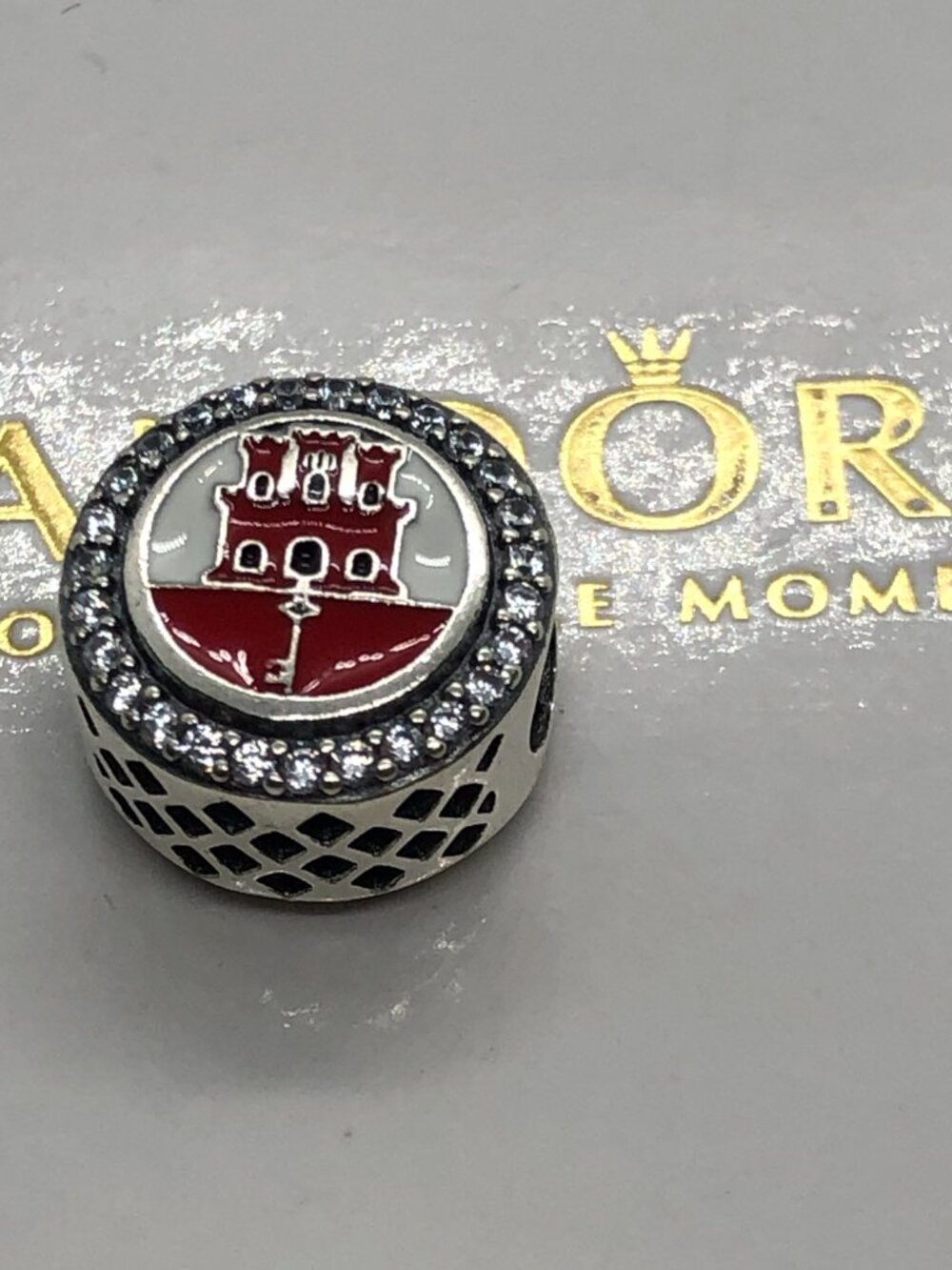 Pandora Gibraltar Flag Bead Charm